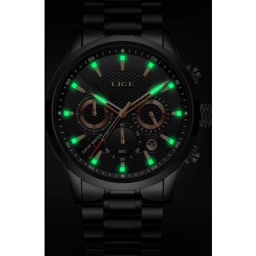 2019LIGE Mens Watches Top Brand Luxury Mens Military Sports Quartz Watch Men Stainless Steel Waterproof Watch Relogio Masculino