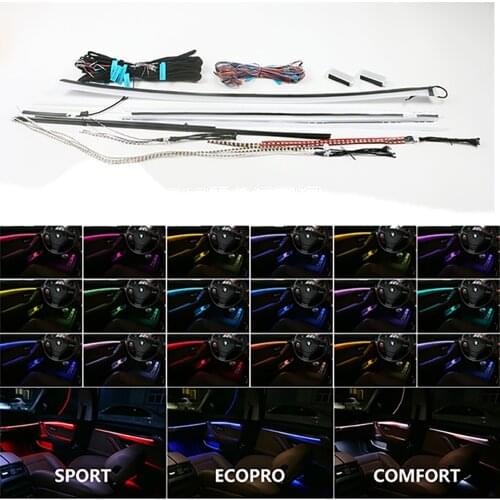 For BMW F10 / F11 Upgrade 3/18 Colors Interior Led Ambient Atmosphere Lamp Light Stripes