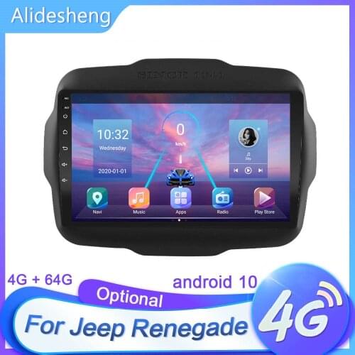 For Jeep Renegade 2016 - 2020 Android 9.0 Car Multimedia Player Navigation 4G+64G 2 din DSP WIFI 4G SIM Car Radio Video Player