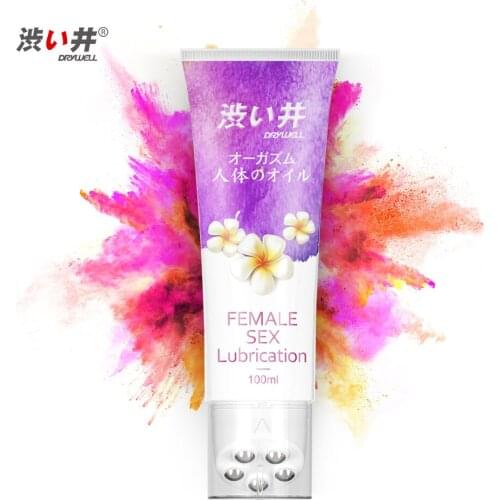 DRY WELL Orgasm Lubricant Water Based Lube Climax Lubricant Bead Head Clitoris Massager Ice and Hot Feeling Sex Products