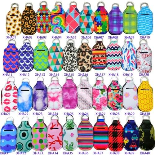 Shampoo Bottle 30ml Hand Sanitizer Keychain Holder Travel Bottle Refillable Containers Flip Cap Reusable Bottles with Keychain