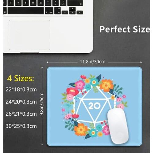 Dice Floral Wreath Mouse Pad DIY Print Rpg Role Playing Game Critical Role Miniature Tshirt Dnd Tshirt