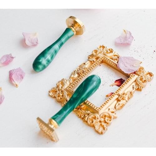 Emerald Wax Stamp Handle Retro High-end Ice Cracked Fire Paint Stamp Handle Beautiful Replacement Handle Universal Resin Handle