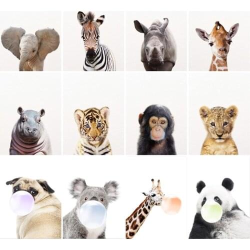 GATYZTORY Painting By Numbers Kits Animal blowing bubbles Oil Picture By Number HandPainted Unique Gift 40x50cm Frame Home Deco