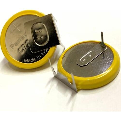 20pcs/lot Panasonic CR2032 3V Button Coin Battery with 3 Soldering Pins CR 2032 lithium batteries cell