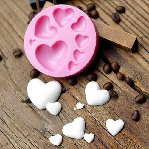 Hot Sell 3D DIY Heart Fondant Mold Silicone Cake Decorating Craft Sugar Chocolate Mould
