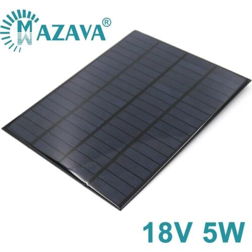 18V 5Watts 5 W Mini Solar Panel Solar Cells DIY For Light Cell Phone 12V Battery Toys Chargers Portable High Quality Study