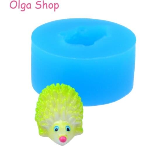 DYL350 26.8mm 3D Hedgehog Silicone Mold Animal Mold - Cake Decoration Candy Craft Mould, Resin Jewelry Making Soap Push Mold