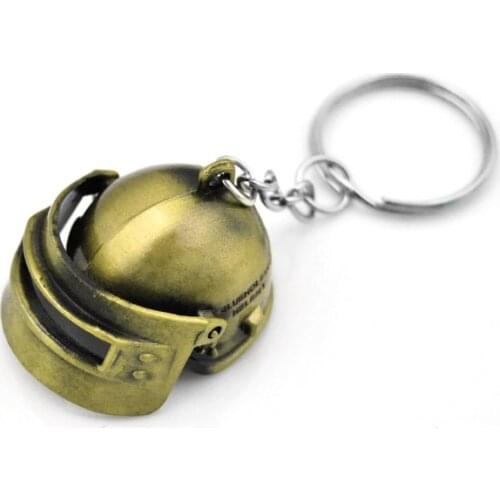 New Custom PUBG Keychain Men Jedi Helmet Anime Key Chain Creative Metal Car Game Key Ring Banner Holder Jewelry Gift Souvenirs