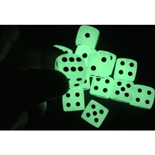 Wholesale 50/100/200Pcs/Lot Dice 16mm Luminous Dice Rounded Corner Drinking Glowing Dice Nightclub Bars Dedicated Entertainment