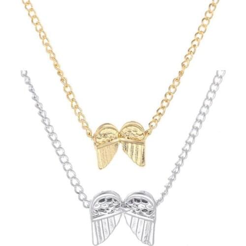 Guardian Angel Silver Color Gold Color Necklace Wings Memory Jewellery Pendant Present