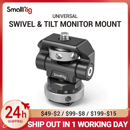 SmallRig DSLR Camera Adjustable Camera Monitor Holder Swivel and Tilt Adjustable Monitor Mount with ARRI-Style Mount 2903