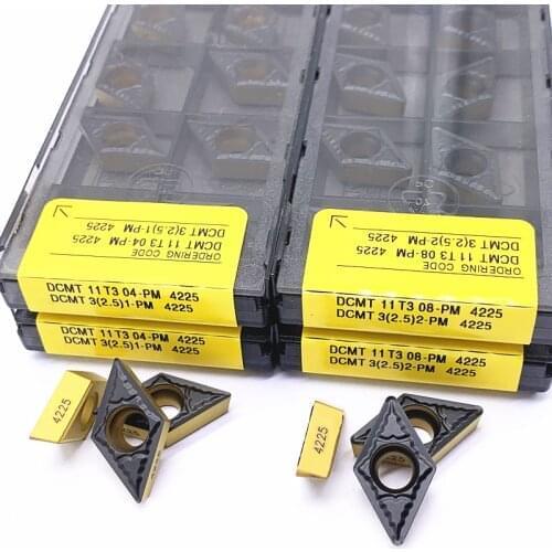 DCMT070204 DCMT11T304 DCMT11T308 PM4225 External Turning Tools DCMT PM 4225 Carbide Insert Lathe Cutter Tool Turning Insert
