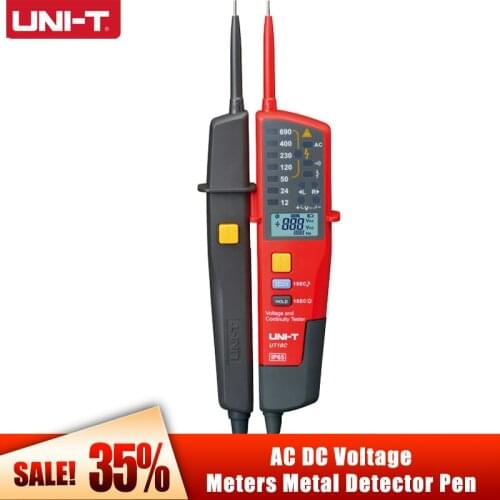 UNI-T UT18D/UT18C AC DC Voltage Meters Metal Detector Pen Auto Power Off Continuity Tester LED Prompt Digital Voltmeter