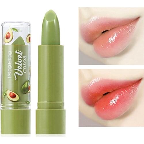 Spring And Summer New Lip Balm Avocado Velvet Jelly Matte Lipstick Non-stick Cup Color Changing Lipstick TSLM1
