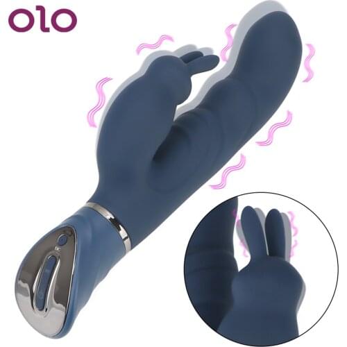 OLO Rabbit Vibrator Dildo Vibrator Sex Toy for women Female Masturbator Vagina Clitoris Stimulator Dual Vibration G-spot