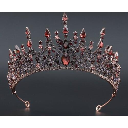 Vintage Baroque Headbands Luxury Crystal RhinestoneTiaras Crowns Bride Headpieces Bridal Wedding Party Hair Jewelry for Women