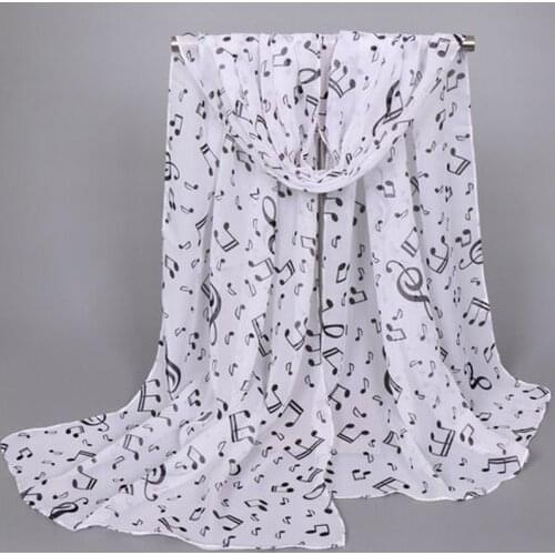 XEONGKVI New Note Chiffon Scaves Brand Fashion Women Shawl Spring Summer Hijab pashmina 50-160cm