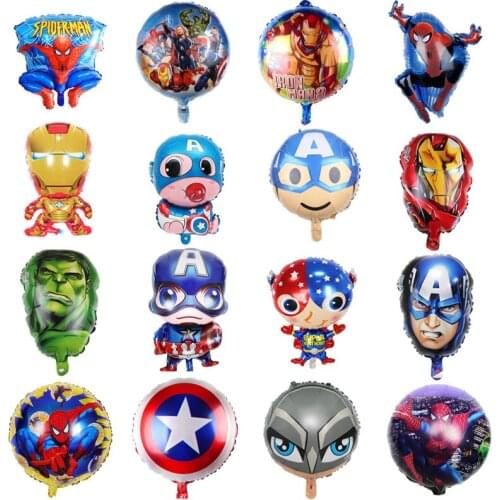 1pc Spiderman Party Supplies Spiderman Cartoon Hand Stick Balloons Cheer Stick Party Decoration Kids Birthday Party