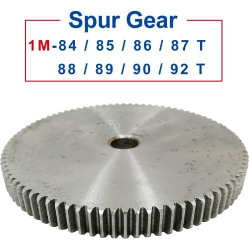 1 Piece spur Gear 1M84/85/86/87/88/89/90/92T rough Hole 8/10mm gear wheel 45#carbon steel Material motor gear Total Height 10mm