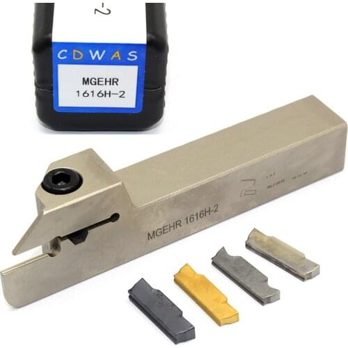 1PC MGEHR1616H 2 White Grooving Turning Tool Holder +10PCS MGGN MGMN 200 PC9030 NC3020 H01 Carbide Inserts CNC Lathe Tools Set