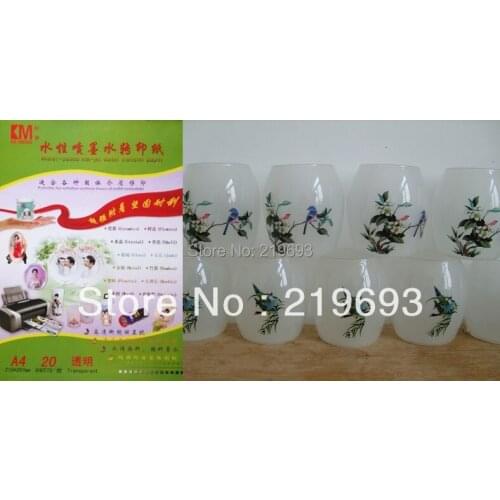 10 pieces/lot A4 size,inkjet water decal transfer printing melamine paper,free shipping