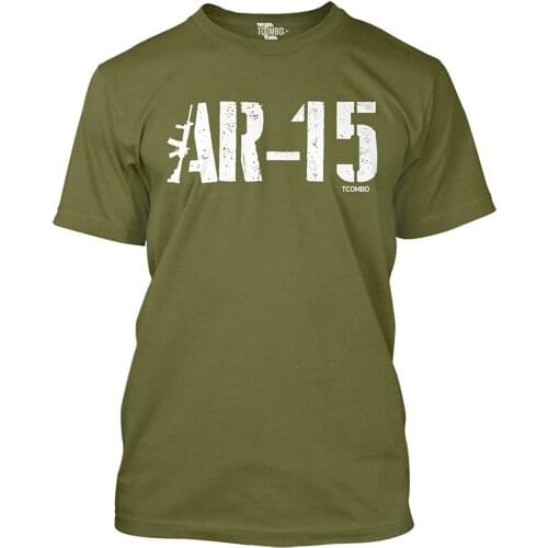 2019 New Brand Cheap Sale 100 % Cotton AR-15 Gun Mens T-Shirt Graphic Shirts