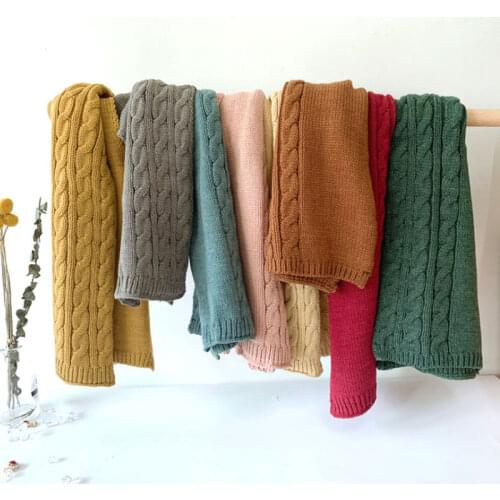 2021 New Winter Kids Scarf Boys Girls Vintage Knitted Scarves Brand Autumn Infant Neck Ring Warm Children Neckerchief