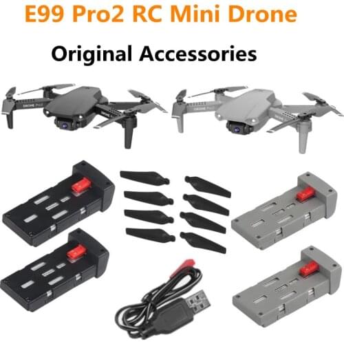 E99 PRO 2 Drone Battery 3.7v 1800mAh /Propeller Blade / USB Charging Cable E99 Drone Spare Parts Original Accessories
