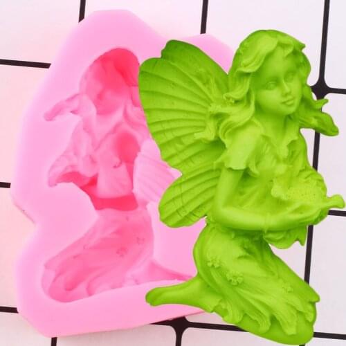 Angel Soap Silicone Mold Flower Fairy Fondant Chocolate Mould Cake Decorating Tools Polymer Clay Candy Resin Molds
