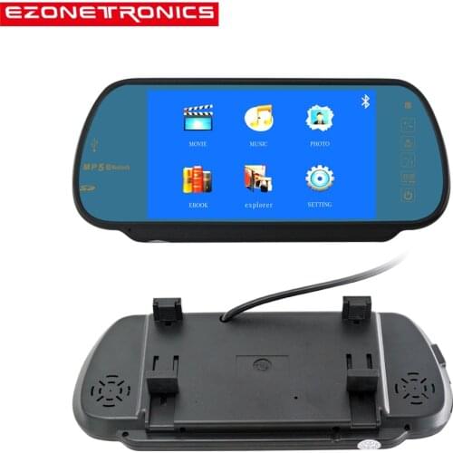 7 Inch display Color TFT LCD Car Rear View Mirror Monitor Auto mp3/mp4 player bluetooth hands free FM transmitter Support SD USB