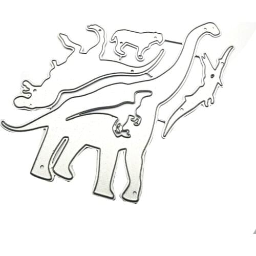 Dinosaur Group Carbon Steel Cutting Dies DIY Scrapbooking Photo Album Embossing Paper Cards Making Stencil Decorative R7UB