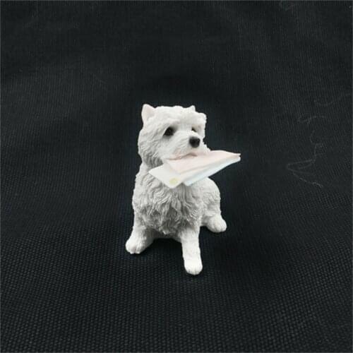 JJM West Highland White Terrier Envelope Dog Pet Figure Collector Animal Toys Crafts Souvenirs Gift Decor Vehicle Simulation