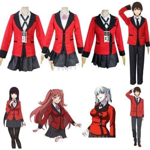 Anime Kakegurui Cosplay Costumes Yumeko Jabami Cosplay Ryouta Suzui Men School Uniform Full Set Halloween Custom For Women CS243