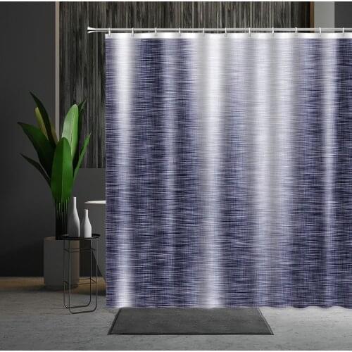 Colorful Shower Curtain Creative Stripes Geometry Bathroom Partition Home Products Bathtub Decoration Hanging Curtain With Hooks