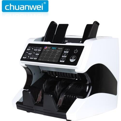 Mix Value Cash Counting Machine USD EURO Mutil Currency Counter