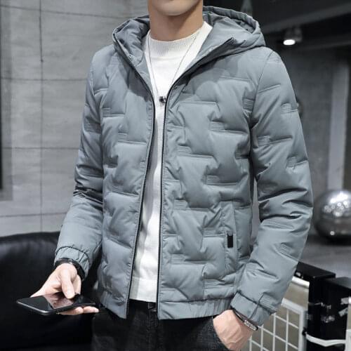 2021 Mens Cotton-Padded Jacket Coat Winter Plus Size 5XL Clothing Hooded New Thick Slim