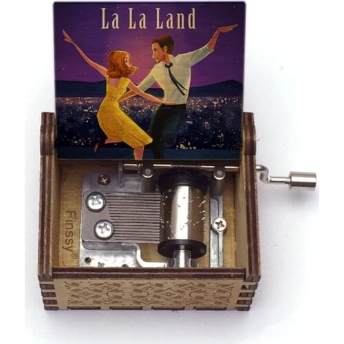 Color Print Movie Music Theme La La Land Custom Wood Music Box Song Christmas Valentines Day Birthday Special Gifts For Lovers