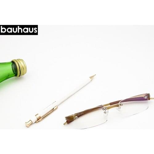 Bauhaus Rimless Reading Glasses Women Men Transparent Blue Light Blocking Frameless Computer Glasses Presbyopia Reader +150