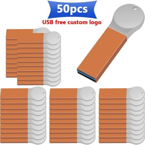 Bulk 50pcs free Personalize logo USB 3.0 Flash Drive 8GB 16GB 32GB 64GB 128GB Waterproof High speed Custom logo Free Shipping