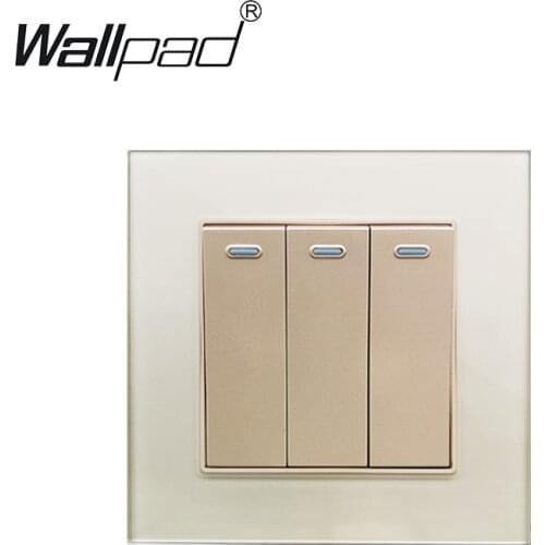 3 Gang Reset Switch Wallpad Doorbell Pulse Switch Momentary Push Button Wall Light Switch 16A