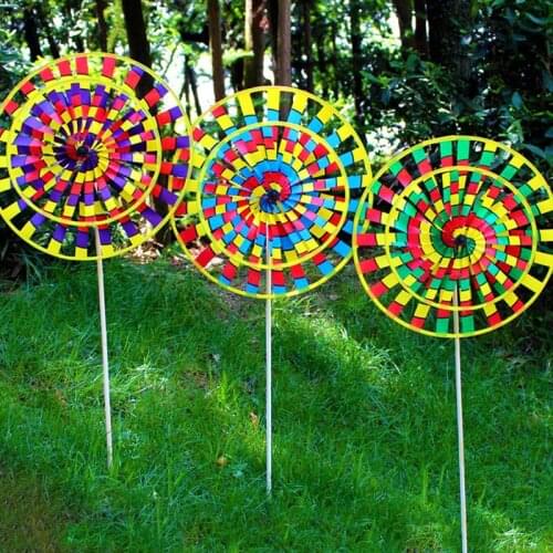 Multicolor Windmill Colourful Wind Spinner Garden Yard Decoration Kids Toy Gift