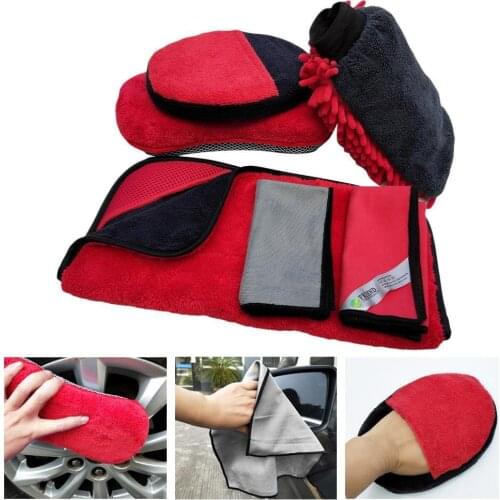 7Pcs/Set Car Care Interior Exterior Motorcycle Cleaner Cloth Wash Towel Tools Auto parts