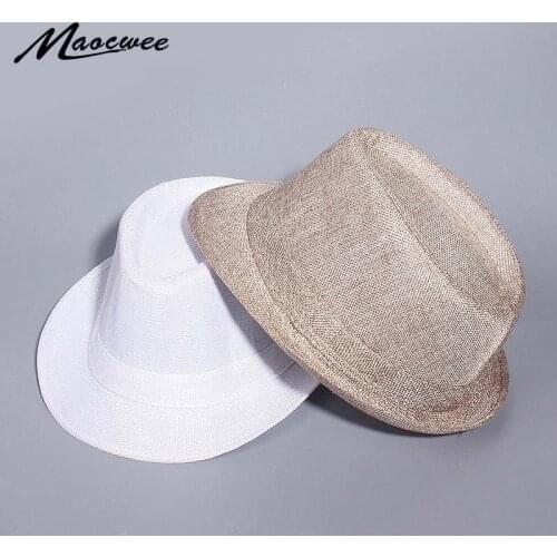 Fedora Hat Men Women Summer Spring Fashion Top Jazz Hat Fedoras Gentleman Panama Hats Outdoor Sun Dad Caps Casual Bowler Hat