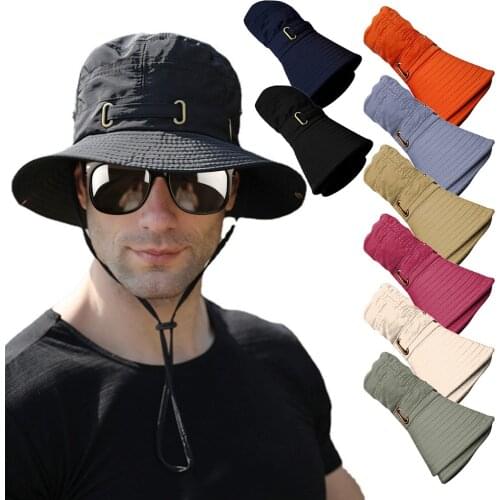 Women Summer Cap Hot Sale High Quality Womens Man Outdoors Sun Hat Summer Folding Wide Beach Fisherman Hat For Dropshipping