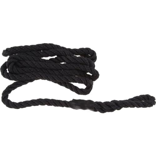 Boat Fender Lines 3/8 INCH X 6.5 FT Bumper Whips Rope Docking Black