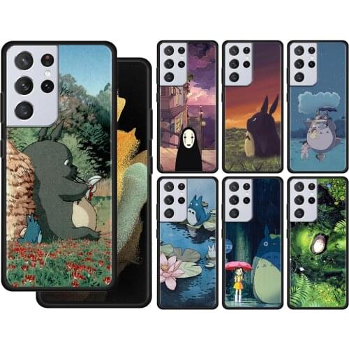 Case For Samsung Galaxy S21 S20 UltrA S21 S20 FE S10 S9 S8 Plus S7 Edge S10Lite S10e Shell Cover Silicone totoro