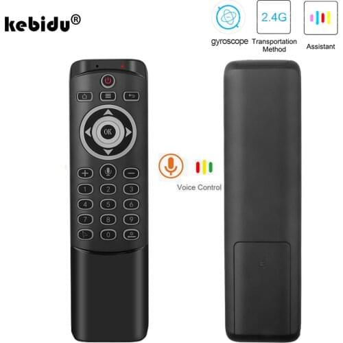 2.4G Smart Voice Remote Control MT1 Wireless Fly Air Mouse Support For Backlit Gyro IR Learning with MIC for X96 H96 MAX TV Box