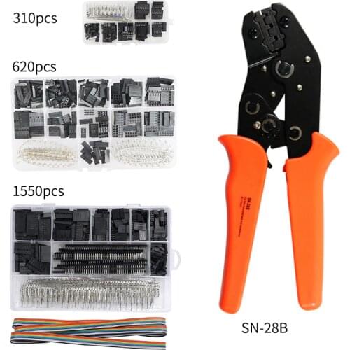 SN-28B 310PCS/620PCS/1550PCS dupont crimping tool kit jst xh crimp pliers terminal ferrule crimper wire hand tool set