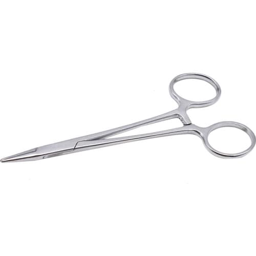 Dental Needle Holder Plier Stainless Steel Orthodontic Forcep Silver Plated Handle Surgical Instrument Implant Castroviejo Plier